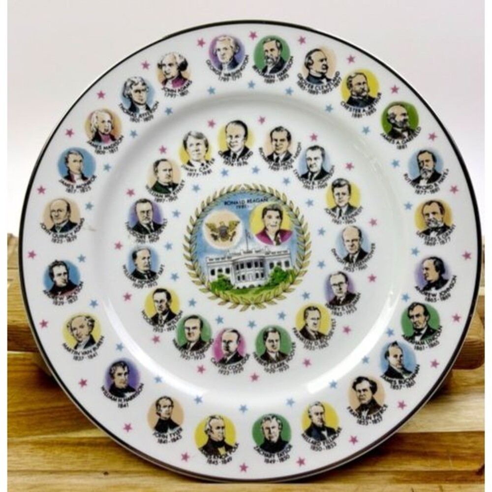 Ronald Reagan 200 Years Of Presidents Collector Plate 1981 Made In Japan 10"